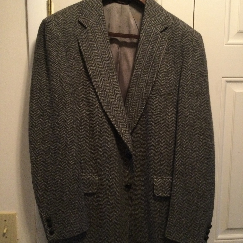 Classic men's tweed wool jacket
